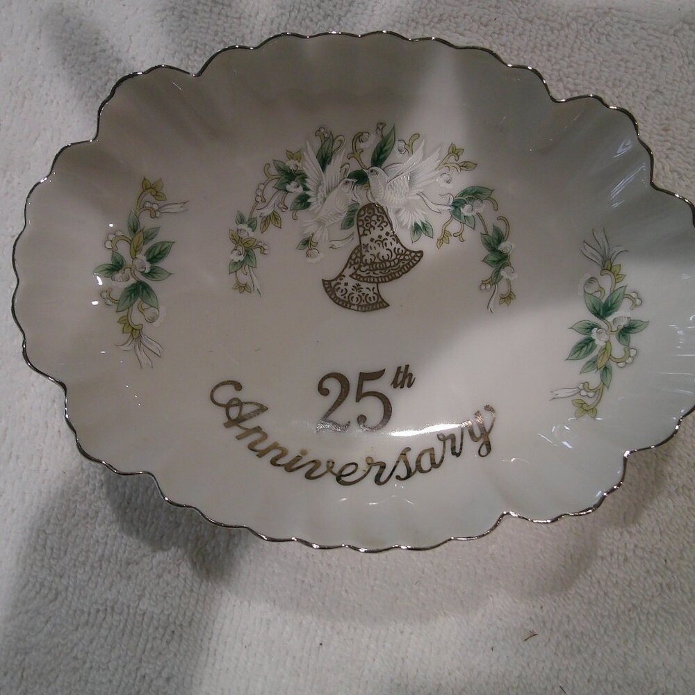 25th Anniversary Dish by Lefton China